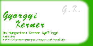 gyorgyi kerner business card